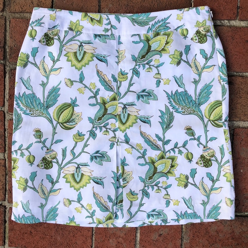 AT Loft cotton patterned lined skirt